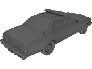 Chrysler LeBaron Police Cruiser 3D Model