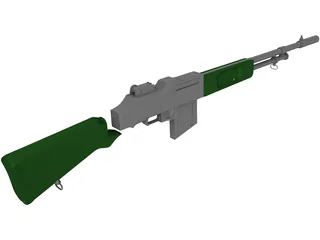 Browning Automatic Rifle 3D Model