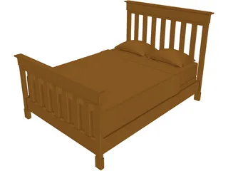 Bed Contemporary 3D Model