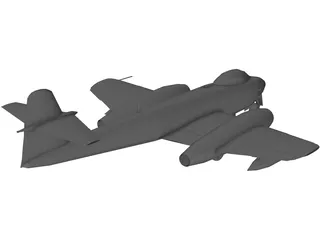 Gloster Meteor NF8 3D Model