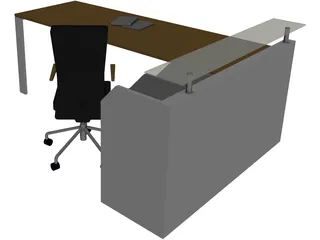 Office Desk 3D Model