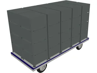 Farm Fruit Wagon 3D Model