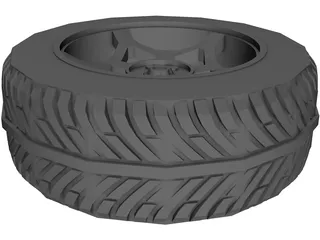 Wheel 5-spoke 3D Model