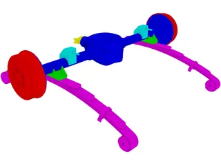 Rear Axle Assembly 3D Model