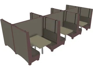 Booth 6 Unit Princeton 3D Model