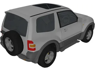 Mitsubishi Pajero 3-door (1999) 3D Model