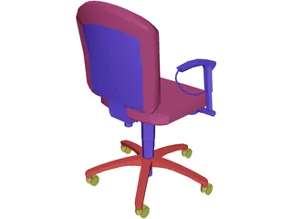 Chair Arms Adjustable 3D Model