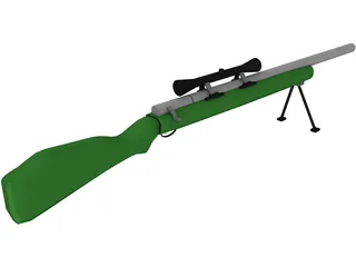 Rifle Robar Sniper 3D Model