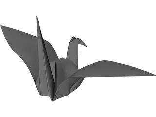 Origami Crane 3D Model