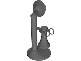 Candlestick Telephone 3D Model