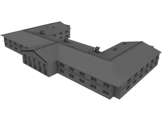 Army Barracks 3D Model