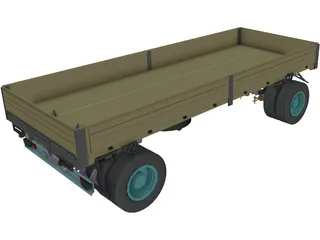 Cargo Trailer 3D Model