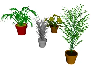 Flowerpots 3D Model