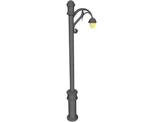 Parisian Street Lamp 3D Model