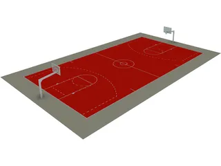 Basketball Court 3D Model