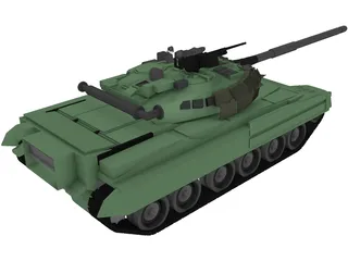 T90 Russian Main Battle Tank (MBT) 3D Model