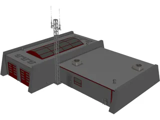 Fire Station 3D Model