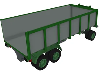 Dumpster Trailer 3D Model