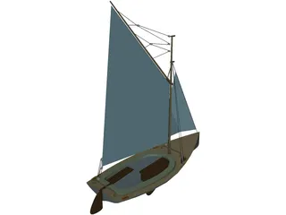 Gaf-Rig Sloop 3D Model