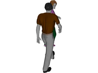 Woman and Man 3D Model