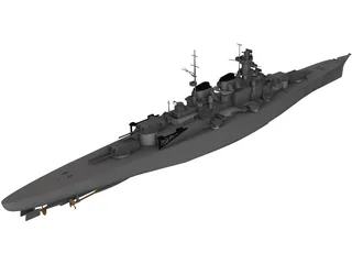 H-class Battleship 3D Model