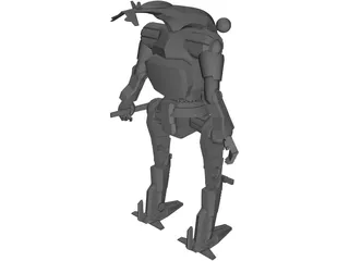 Hatchet Mech Warrior 3D Model