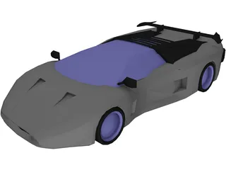 Alfa Romeo Race Car 3D Model