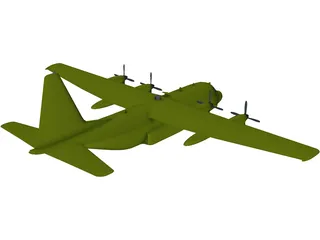 Lockheed AC-130U Gunship 3D Model