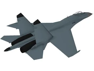 Sukhoi Su-27 Flanker A 3D Model