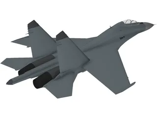 Sukhoi Su-27 Flanker B 3D Model