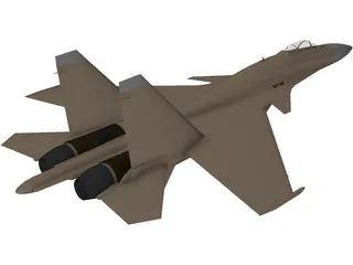 Sukhoi Su-37 Flanker-F 3D Model