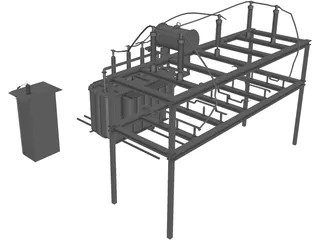 Electric Pole 3D Model