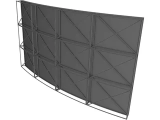 Video Wall 3D Model