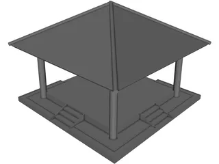 Javanese Gazebo 3D Model