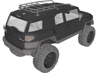 Toyota FJ Cruiser (2013) (Lifted) 3D Model