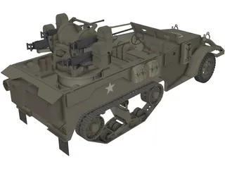 M16 Half Track 3D Model