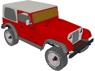 Jeep Wrangler Montata (1988) 3D Model