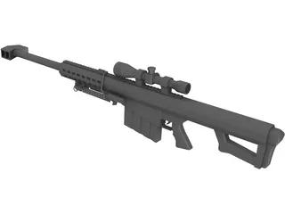 Barrett M82 3D Model