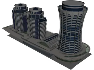 Azim Zadeh Tower 3D Model