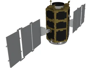 Kompsat 2 Artificial Satellite 3D Model