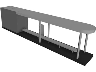 Bus Station 3D Model