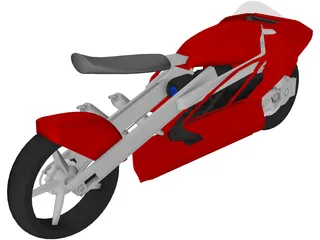 Electric Motorcycle Concept 3D Model