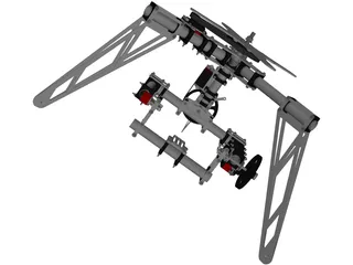 Camera Gimbal 3 Axis 3D Model