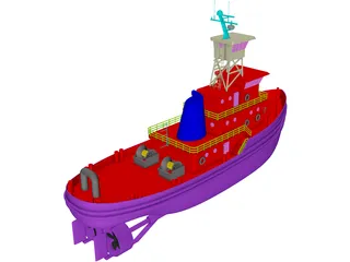 Tug Boat 3D Model