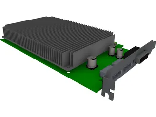 PCIeX16 Graphic Card 3D Model