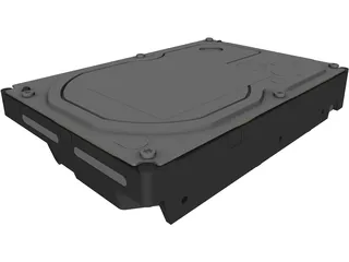 Hitachi 3.5 Inch SATA HDD 3D Model