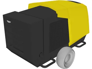 Mobile Air Compressor 3D Model