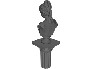 Woman Goddess Statue 3D Model