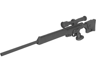 PSG-1 Sniper Rifle 3D Model