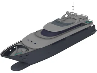 Superyacht 3D Model